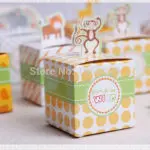 Free Shipping 60PCS Baby Shower Favors Box Safari Animal Wild Favor Box Candy Box Souvenir Boy/Girl Kids Event & Party Supplies - Image 5