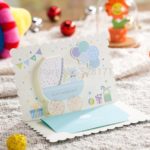 Free Shipping 6pcs/Lot Lovely Invitation Cards 3D Cartoon Baby Shower Invitation Card Baby First Birthday Favor Invitation Card - Image 2