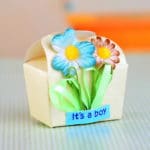 Free Shipping Flower Baby Shower Favor Boxes  Party Baby Shower Boxes 24pcs