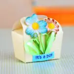 Free Shipping Flower Baby Shower Favor Boxes  Party Baby Shower Boxes 24pcs