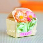 Free Shipping Flower Baby Shower Favor Boxes  Party Baby Shower Boxes 24pcs - Image 5