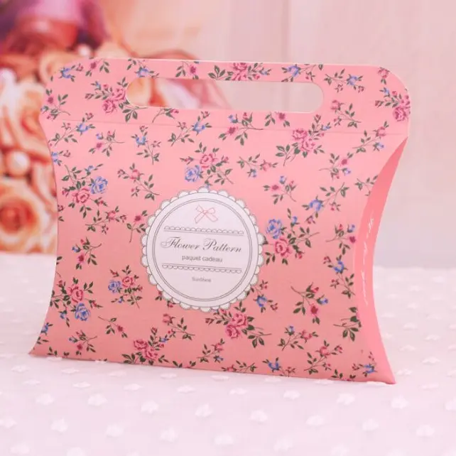 Free shipping 12PCS decoracion boda big size Bow flower Pillow candy box Gift Boxes baby shower favors wedding accessories - Image 4