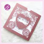 Free shipping Laser Cut Luxury Romantic baby carriage Invitation Baby Shower Elegant invitation card Paper Party Decoration - Image 2