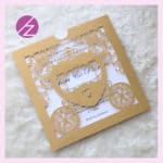 Free shipping Laser Cut Luxury Romantic baby carriage Invitation Baby Shower Elegant invitation card Paper Party Decoration - Image 5