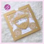 Free shipping Laser Cut Luxury Romantic baby carriage Invitation Baby Shower Elegant invitation card Paper Party Decoration - Image 5