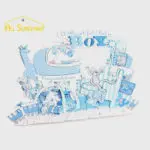 Girl Baby 3D Pop Up Greeting Cards Laser Cut Paper Craft Baby Shower Birthday Invitations Souvenirs Gift Wishes Card For Lover - Image 2
