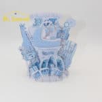 Girl Baby 3D Pop Up Greeting Cards Laser Cut Paper Craft Baby Shower Birthday Invitations Souvenirs Gift Wishes Card For Lover