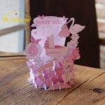 Girl Baby 3D Pop Up Greeting Cards Laser Cut Paper Craft Baby Shower Birthday Invitations Souvenirs Gift Wishes Card For Lover - Image 3