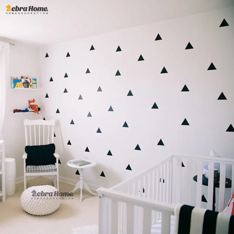 Gold Triangles Wall Sticker Removable Home Decor Art Wall Decals Small Baby Wallpapers Geometric Nordic Triangle Wall Stickers - Image 5