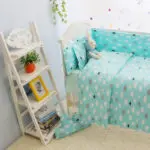 Green Clouds Baby Bedding Crib Set - Image 2