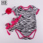 HE Hello Enjoy Bodysuit baby girl 2017 Baby girl clothes sets girl clothes outfits (Bodysuits+Accessories + Baby First Walkers) - Image 2
