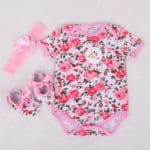 HE Hello Enjoy Bodysuit baby girl 2017 Baby girl clothes sets girl clothes outfits (Bodysuits+Accessories + Baby First Walkers) - Image 3