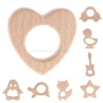 Handmade Natural Wooden Animal Shape Baby Kids Teether Teething Toy Shower Gift  #T026# - Image 3