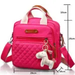 High Level Canvas Colorful Mommy Diaper Bag Baby Nappy Bags Maternity Mommy Women Backpack/Handbag/Messenger Three-In-One Bag - Image 2