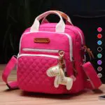 High Level Canvas Colorful Mommy Diaper Bag Baby Nappy Bags Maternity Mommy Women Backpack/Handbag/Messenger Three-In-One Bag