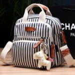 High Level Canvas Colorful Mommy Diaper Bag Baby Nappy Bags Maternity Mommy Women Backpack/Handbag/Messenger Three-In-One Bag - Image 3