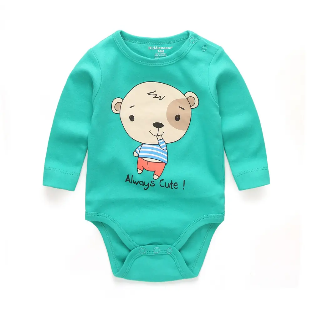 High Quality Stripe Round Collar Long Sleeves Bodysuit Baby Cheap Unisex Newborn Clothes 0-24 months - Image 2