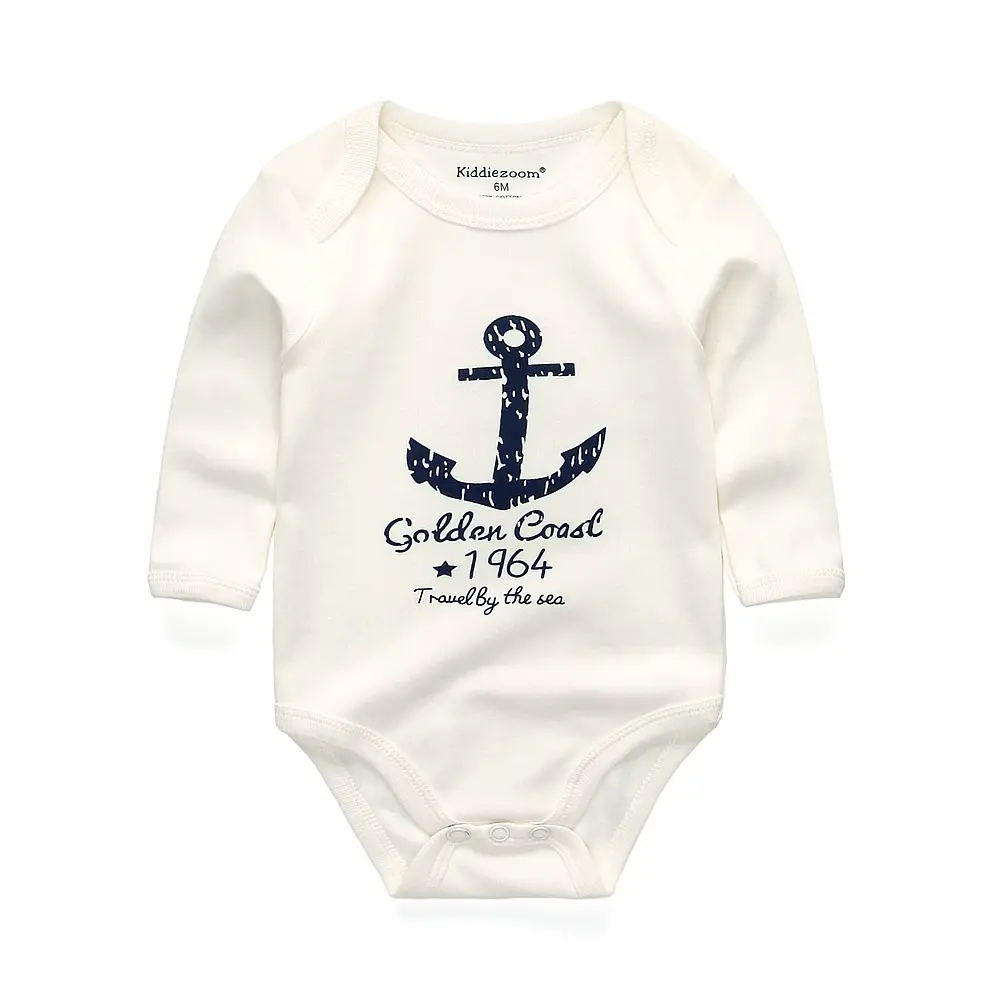 High Quality Stripe Round Collar Long Sleeves Bodysuit Baby Cheap Unisex Newborn Clothes 0-24 months - Image 4