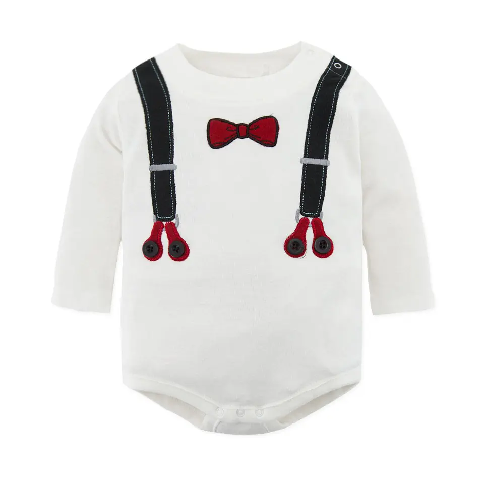 High Quality Stripe Round Collar Long Sleeves Bodysuit Baby Cheap Unisex Newborn Clothes 0-24 months - Image 6
