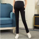 High Waist Cotton Autumn Winter Maternity Clothing Elastic Waist Sports Pants&Capri for Pregnant Women Maternity Pants Overalls - Image 3