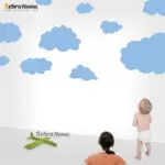 Hot Cartoon Cloud Wall Stickers For Kids Room Baby Wall Art Decals Removable Cute Home Decoration Art Wall Decor Wallpaper - Image 5