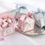 Hot "Letter" Printed Birthday Boy/Girl Baby Shower Favors Boxes And Bags Baby Shower Souvenirs Gifts For Guests With Ribbon 60x - Image 2