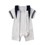 Hot White Navy Sailor collar Newborn baby clothes cotton baby rompers Short sleeve one-pieces jumpsuit baby boy girl clothing - Image 4