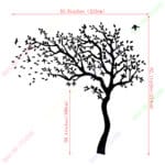Huge White Tree Wall Decal Nursery Tree and Birds Wall Art Baby Kids Room Wall Sticker Nature Wall Decor 213X210CM - Image 3