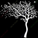 Huge White Tree Wall Decal Nursery Tree and Birds Wall Art Baby Kids Room Wall Sticker Nature Wall Decor 213X210CM - Image 6