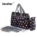 Insular Print Baby Diaper Bag for Stroller Multifunction Large Capacity Bolsa Maternidade with Accessories 6 Colors