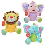 Jollybaby English Chinese Billingual Learning Music Plush Toy Baby Rattle Infant Kids Talking Lion Elephant Doll - Image 2