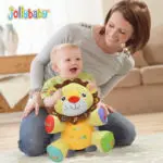 Jollybaby English Chinese Billingual Learning Music Plush Toy Baby Rattle Infant Kids Talking Lion Elephant Doll
