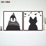 Kawaii Animal Bird Bear Deer Poster Print Modern Nordic Cartoon Nursery Wall Art Picture Kids Baby Room Decor Canvas Painting - Image 3