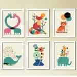 Kawaii Animal Giraffe Poster Printing Modern Nordic Cartoon Nursery Wall Art Decoration Painting Children Baby Room No Framework - Image 2