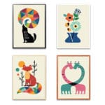 Kawaii Animal Giraffe Poster Printing Modern Nordic Cartoon Nursery Wall Art Decoration Painting Children Baby Room No Framework - Image 5