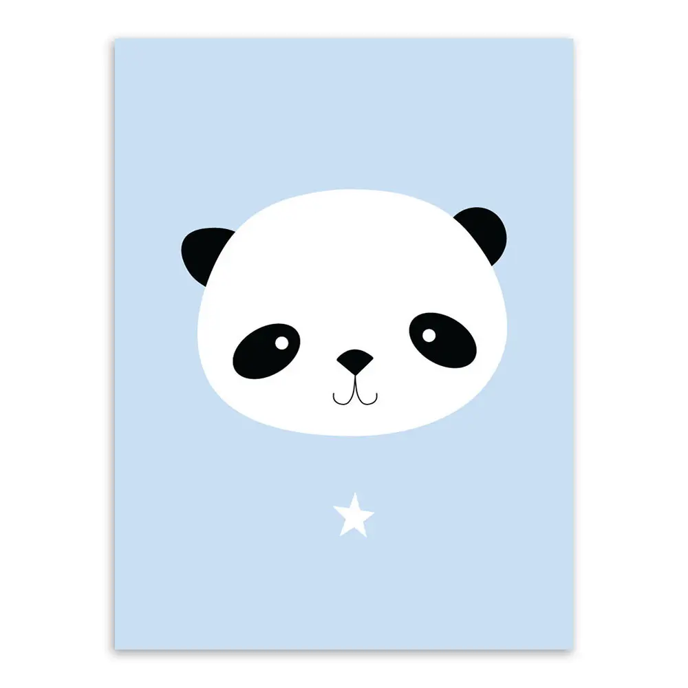 Kawaii Animal Panda Poster Print Nordic Cartoon Penguin Nursery Wall Art Picture Kids Baby Room Decor Canvas Painting No Frame - Image 5