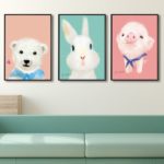 Kawaii Animal Piggy Poster Print  Modern Nordic Cartoon Nursery Wall Art Picture Kids Baby Room Decor Canvas Painting No Frame - Image 2