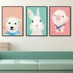 Kawaii Animal Piggy Poster Print  Modern Nordic Cartoon Nursery Wall Art Picture Kids Baby Room Decor Canvas Painting No Frame - Image 2