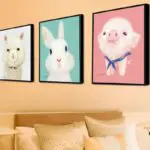 Kawaii Animal Piggy Poster Print  Modern Nordic Cartoon Nursery Wall Art Picture Kids Baby Room Decor Canvas Painting No Frame