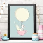 Kawaii Cartoon Animal Rabbit Balloon Poster Wall Art Canvas Prints Painting Decorative Picture Baby Living Room Decoration - Image 3