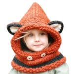 Kawaii Cat Fox Ear Baby Knitted Hats with Scarf Set Winter Windproof Kids Boys Girls Warm Shapka Caps for Children Beanies Caps - Image 2