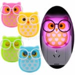 Kawaii Mini Owl Light Led Animal Nightlight Auto Control Sensor Lamp Child Kids Baby Soft Lights Bedroom Lighting Wall Light