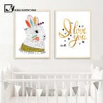 Kawaii Rabbit Wall Art Canvas Painting Posters and Prints Nursery Decorative Picture for Baby Living Room Modern Home Decor - Image 4