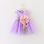 Kids Baby Girls Sleeveless bowknot flower Party gauze dress - Image 4