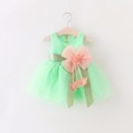Kids Baby Girls Sleeveless bowknot flower Party gauze dress - Image 5