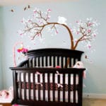 Kids Room Tree Wall Decal With Koala Bear Sticker , Birds Wall Sticker , Baby Nursery Bedroom Wall Art Mural Home Decor