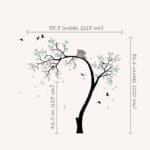 Kids Room Tree Wall Decal With Koala Bear Sticker , Birds Wall Sticker , Baby Nursery Bedroom Wall Art Mural Home Decor - Image 3