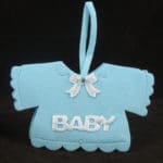 LANSSEN 12PCS 65mmx105mm Fillable Jacket Pouch bags Baby Shower Favors Blue Boy Pink Girl New Born Decor Christening favors