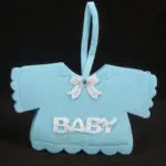 LANSSEN 12PCS 65mmx105mm Fillable Jacket Pouch bags Baby Shower Favors Blue Boy Pink Girl New Born Decor Christening favors