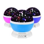 LED Rotating Star Projector Novelty Lighting Moon Sky Rotation Kids Baby Nursery Night Light AAA Battery Operated Emergency Lamp - Image 2